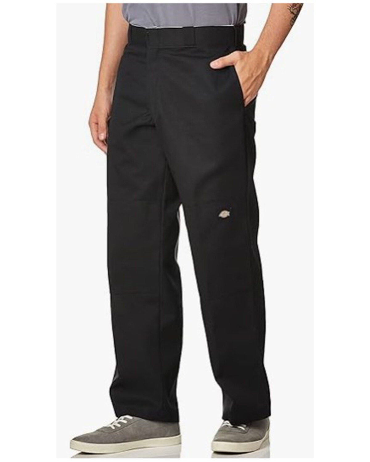 Dickies Men's Loose Fit Double Knee Work Pants, Black, hi-res