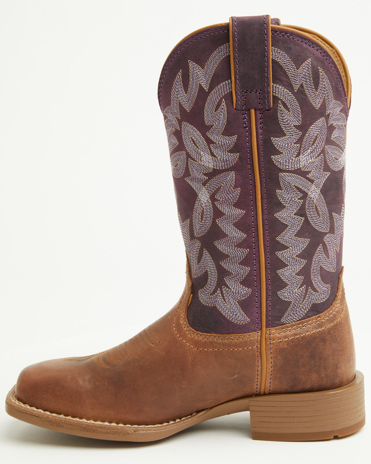 Image #3 - Justin Women's Ashtyn Performance Western Boots - Broad Square Toe, Tan, hi-res