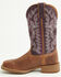 Image #3 - Justin Women's Ashtyn Performance Western Boots - Broad Square Toe, Tan, hi-res