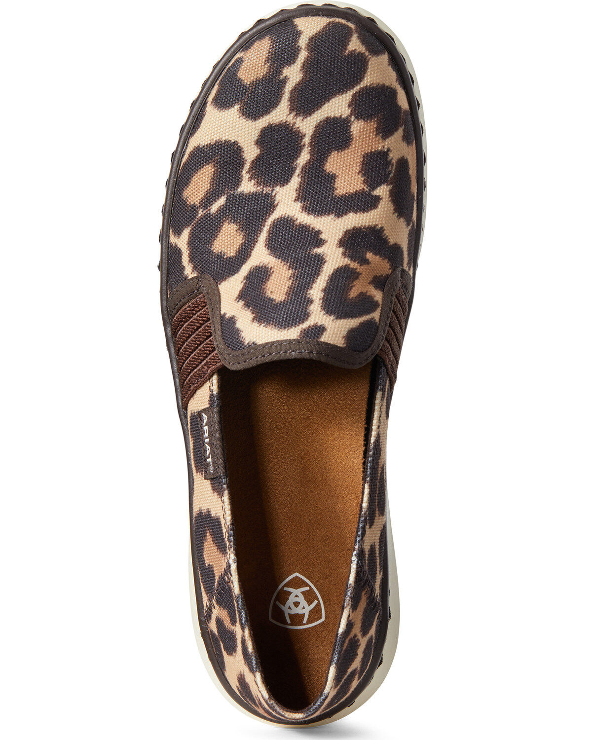 Image #4 - Ariat Women's Ryder Slip-On Leopard Shoes - Round Toe, Brown, hi-res