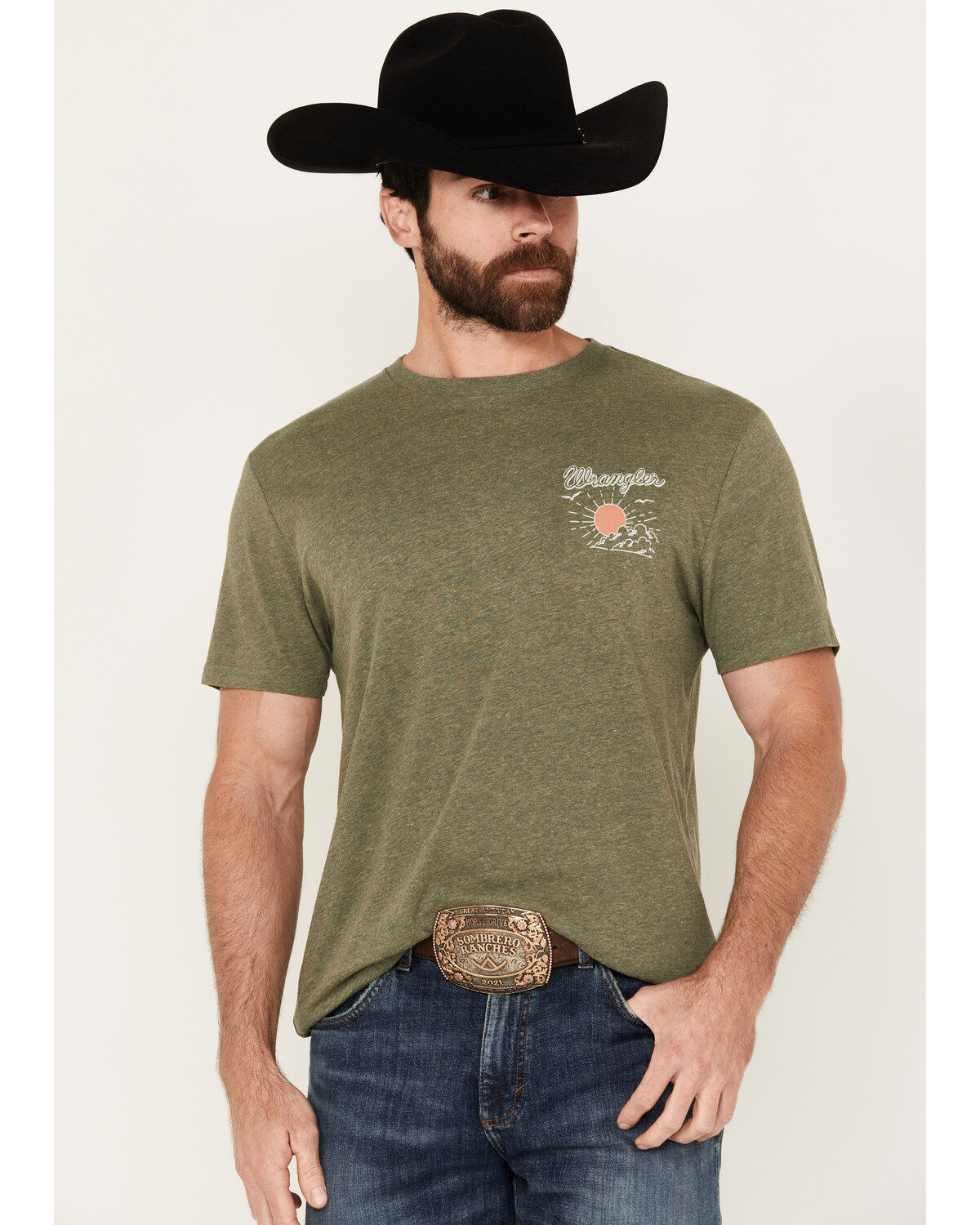 Image #1 - Wrangler Men's Scenic Sun Short Sleeve Graphic T-Shirt, , hi-res
