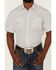 Rodeo Clothing Men's Diamond Geo Print Short Sleeve Snap Western Shirt , White, hi-res