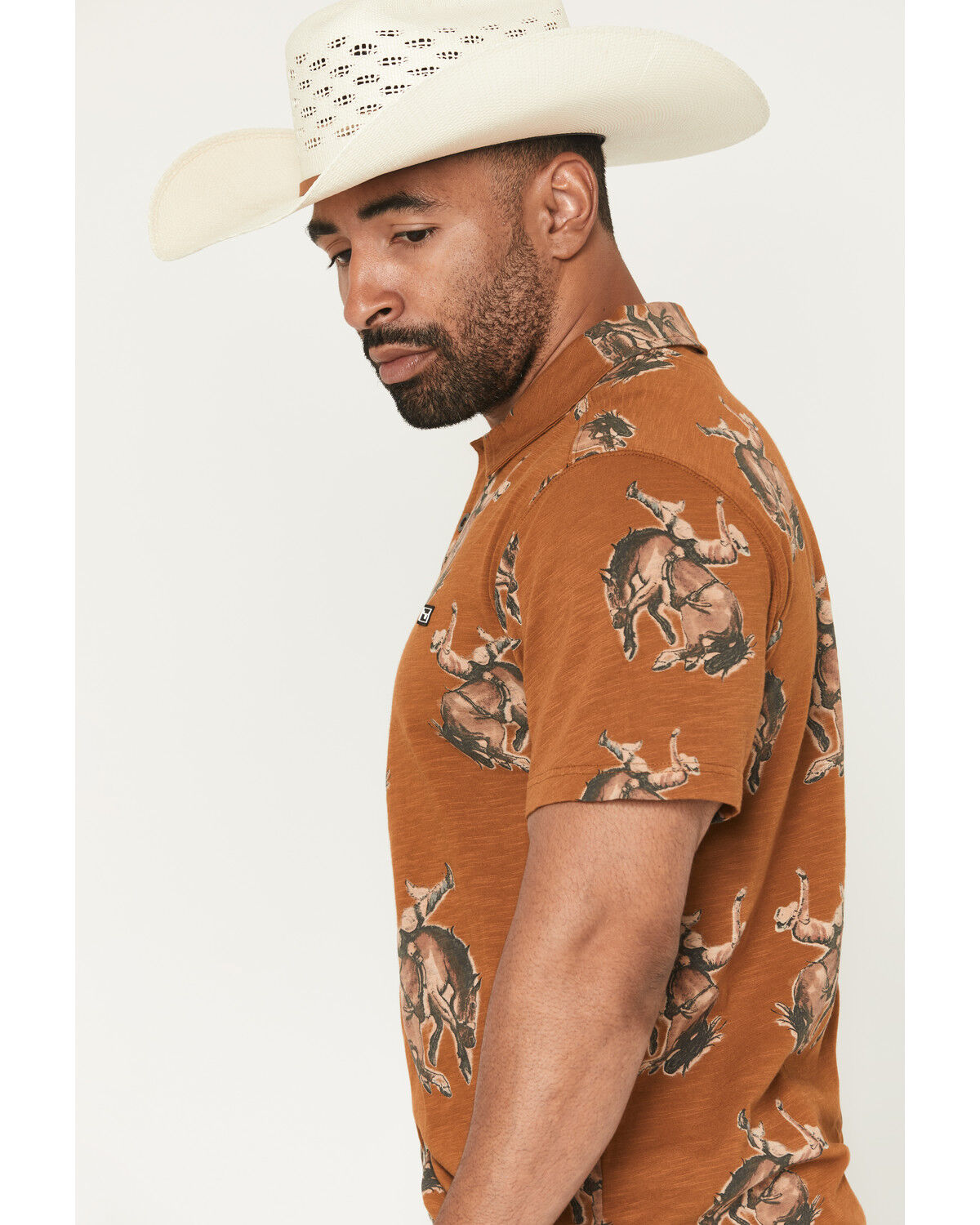 Image #2 - Kimes Ranch Men's Winning Short Sleeve Button-Down Polo Shirt, Brown, hi-res