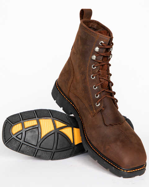 Image #5 - Cody James® Men's Composite Square Toe Waterproof Work Boots, Brown, hi-res