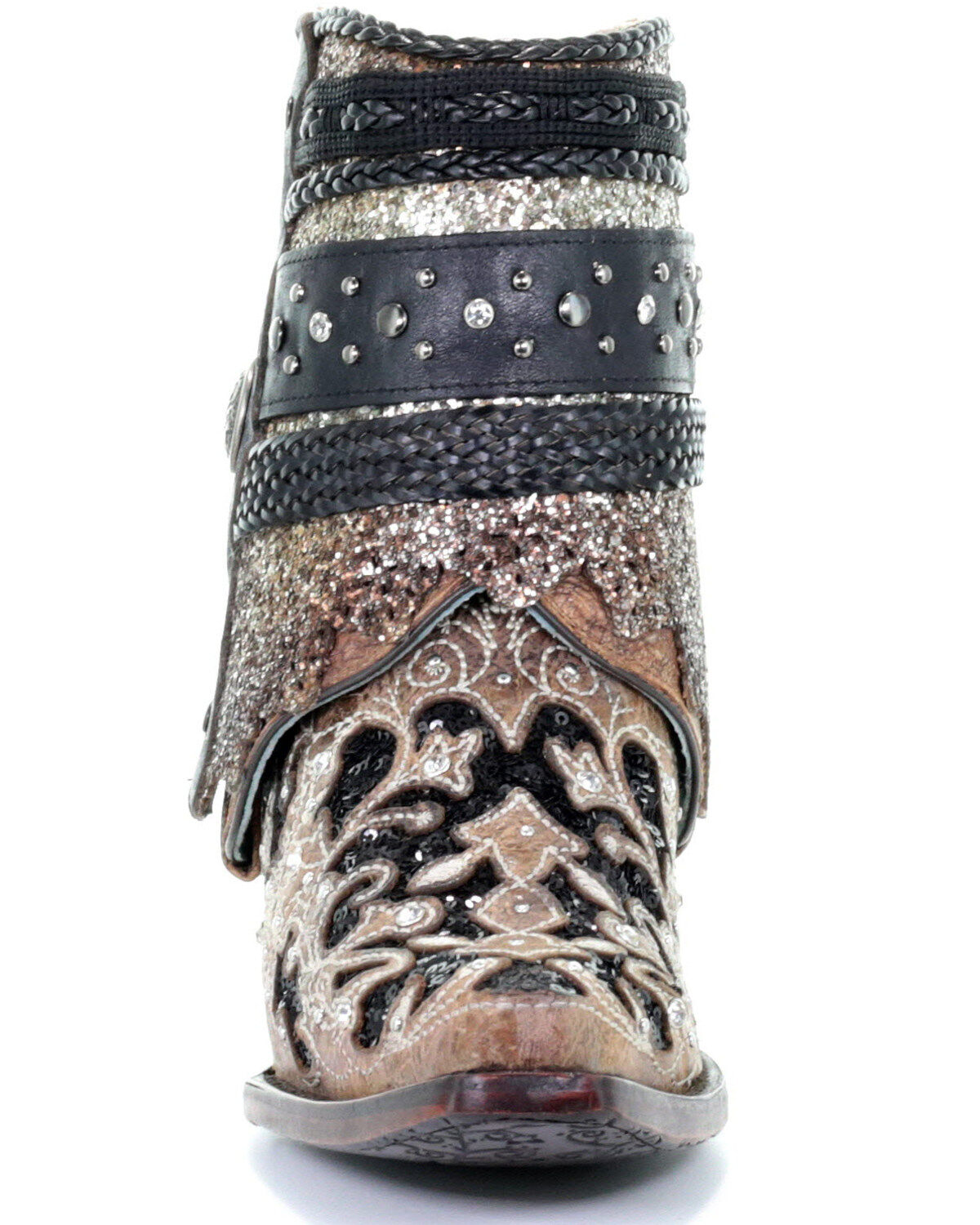 Image #5 - Corral Women's Glitter Flipped Shaft Fashion Booties - Snip Toe, , hi-res