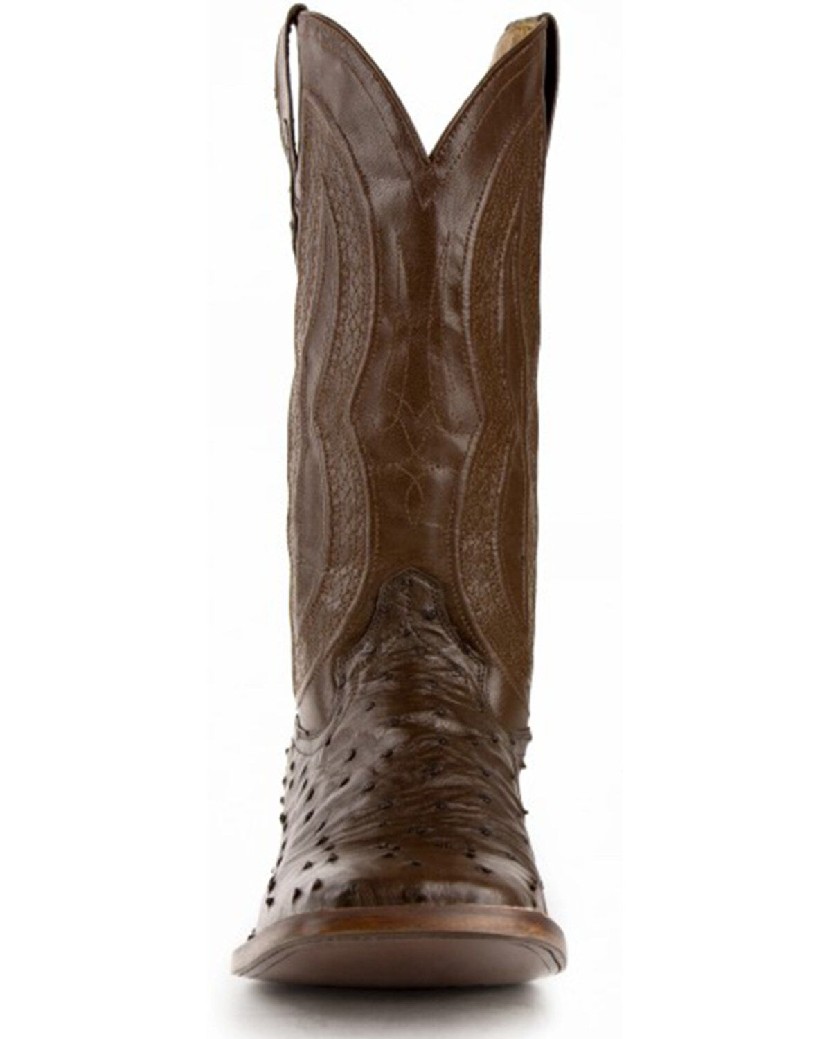 Image #8 - Ferrini Men's Full Quill Ostrich Exotic Western Boots, Chocolate, hi-res