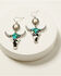 Image #1 - Shyanne Women's Steer Head Earrings, Turquoise, hi-res