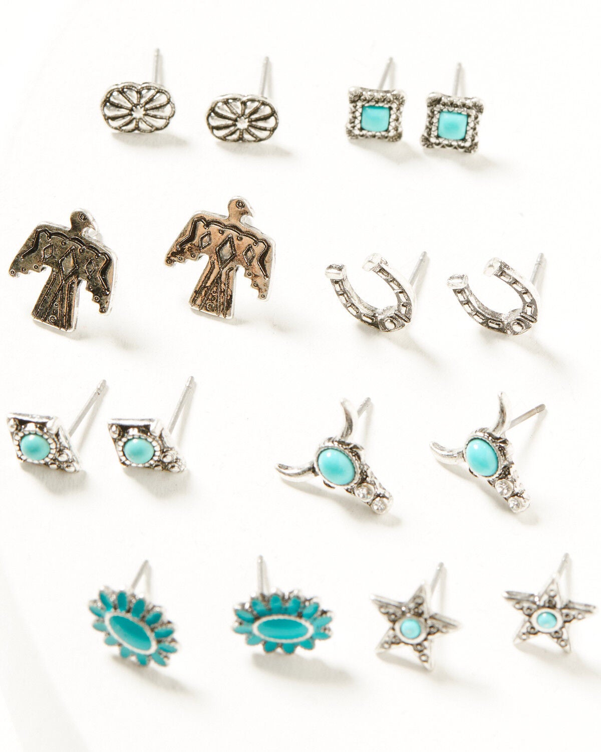 Image #1 - Idyllwind Women's Brimfield Antique Earring Set - 8 Piece, Silver, hi-res