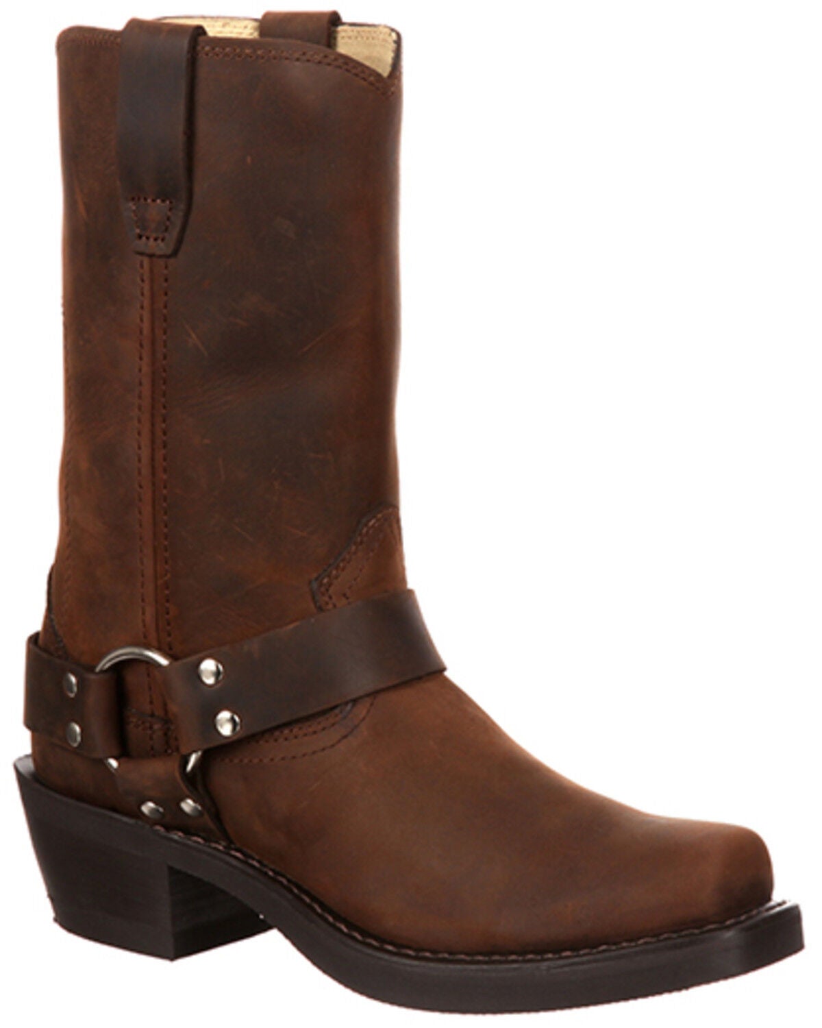 Durango Women's Harness Western Boots - Square Toe, Brown, hi-res