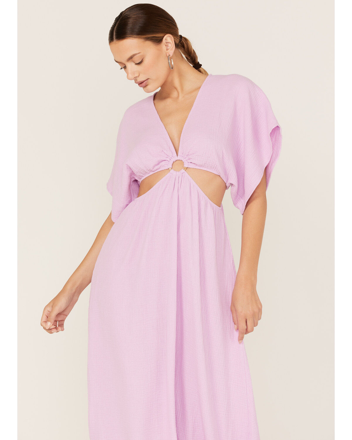 Image #2 - Show Me Your Mumu Women's Dana Cut-Out Midi Dress, Periwinkle, hi-res