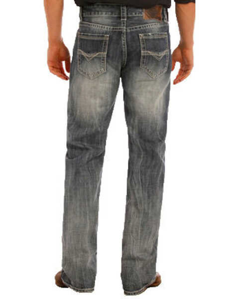Image #1 - Rock & Roll Denim Men's Double Barrel Small "V" Straight Leg Jeans, , hi-res