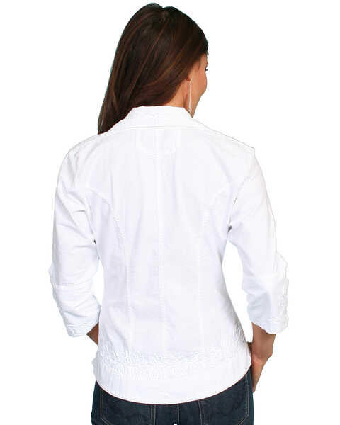 Image #2 - Scully Women's 3/4 Sleeve Blouse, White, hi-res
