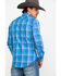 Image #2 - Wrangler Retro Men's Blue Large Plaid Long Sleeve Western Shirt , , hi-res