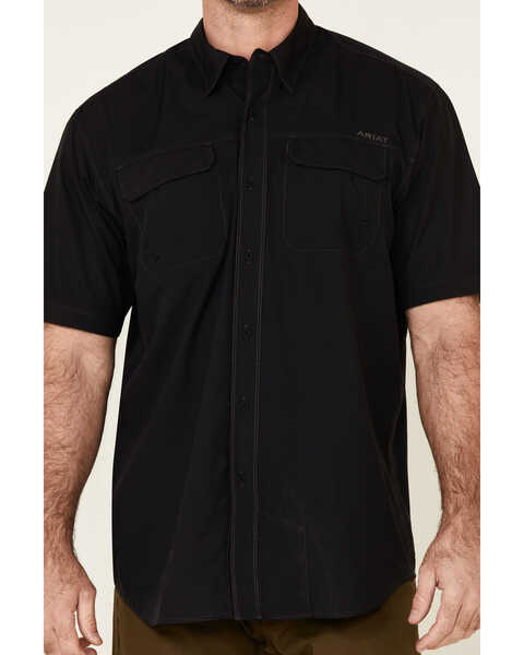 Ariat Men's Charcoal Venttek Climate Tek Cooling UPF 40 S/S Woven Shirt  (S01)