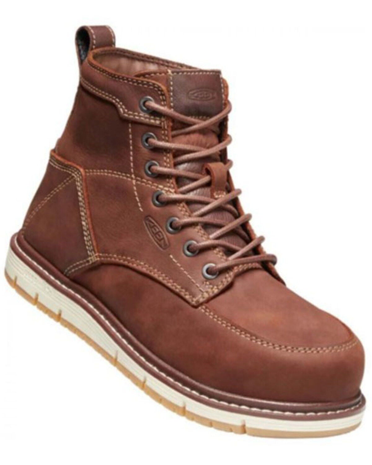 Keen Women's San Jose Work Boots - Aluminum Toe, Brown, hi-res