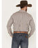 Cody James Men's Hayfield Plaid Print Long Sleeve Button Down Stretch Western Shirt, Oatmeal, hi-res