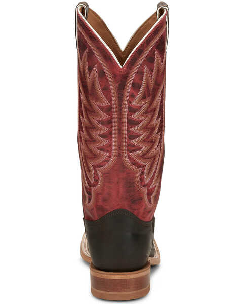 Image #4 - Justin Men's Andrews Chocolate Western Boots - Broad Square Toe, , hi-res