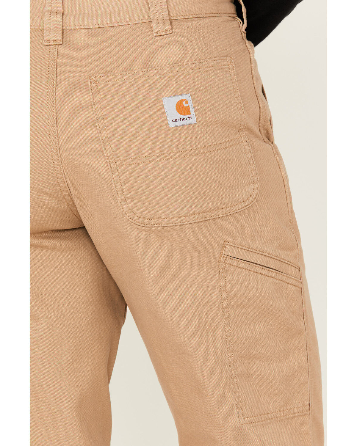 Image #4 - Carhartt Men's Rugged Flex® Rigby Dungaree Stretch Work Pants, Tan, hi-res