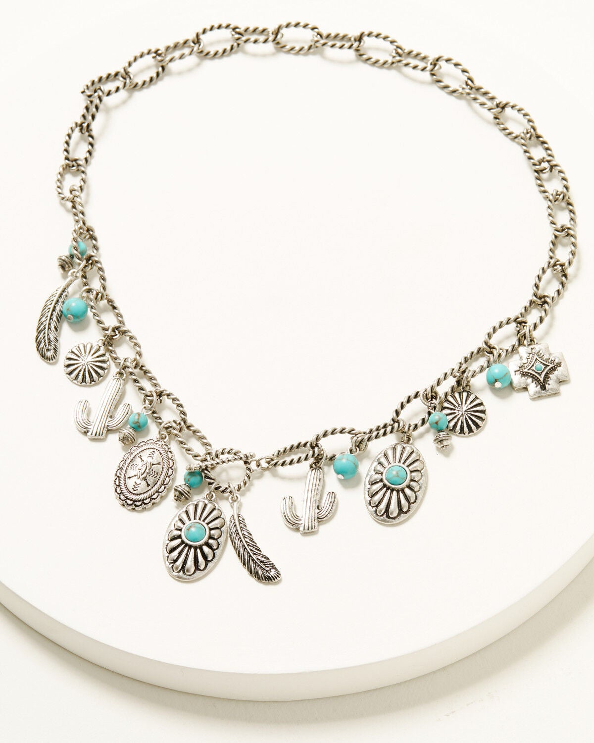 Shyanne Women's Wildheart Multi-Charm Necklace, Silver, hi-res