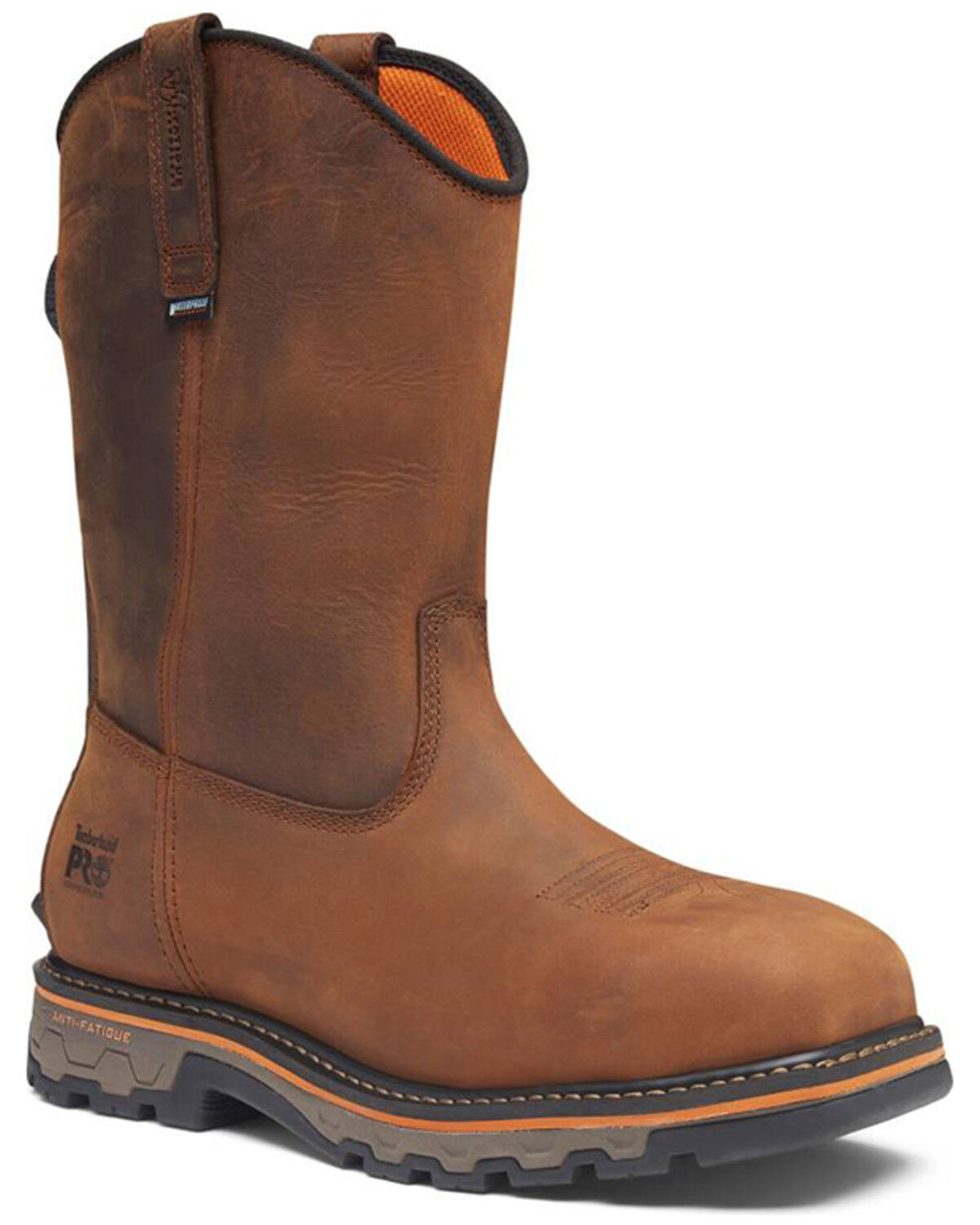 Image #1 - Timberland PRO Men's BOA® True Grit Pull-On Waterproof Work Boots - Composite Toe, Brown, hi-res