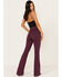 Idyllwind Women's High Rise Flap Pocket Outlaw Flare Jeans, Purple, hi-res