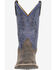 Image #3 - Old West Boys' Harrison Western Boots - Broad Square Toe, Blue, hi-res