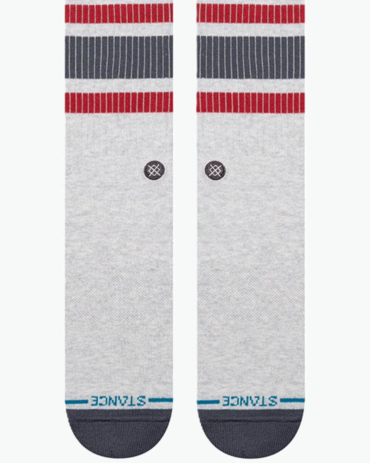 Image #2 - Stance Men's Boyd Crew Socks, Heather Grey, hi-res
