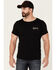 Image #1 - Moonshine Spirit Men's Acoustic Guitar Flag Graphic Short Sleeve T-Shirt, Black, hi-res