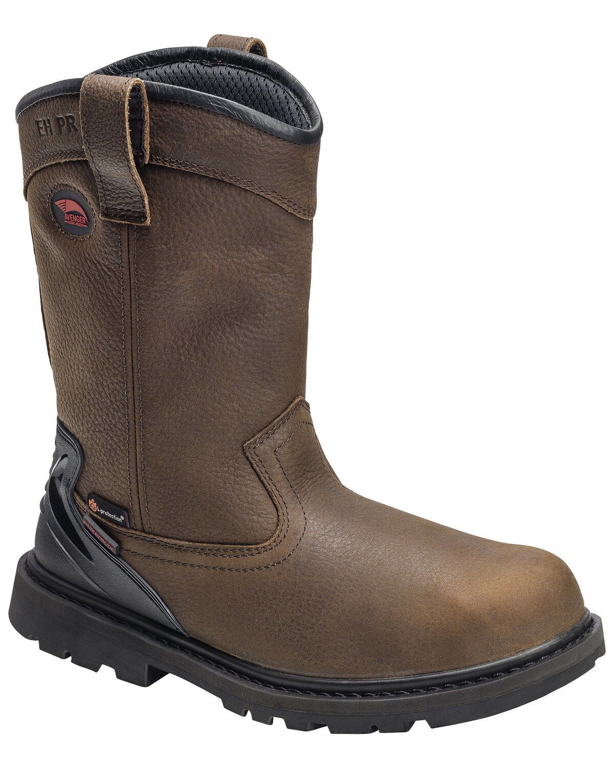Avenger Men's Waterproof Western Work Boots - Soft Toe, Brown, hi-res