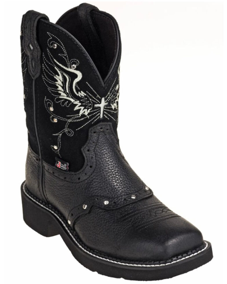 justin black western boots
