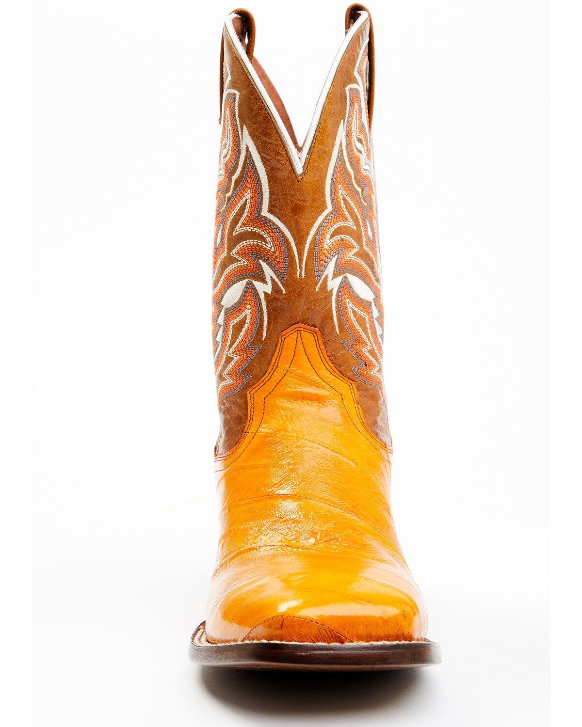 Image #4 - Dan Post Men's Buttercup Eel Exotic Western Boots - Broad Square Toe, Brown, hi-res