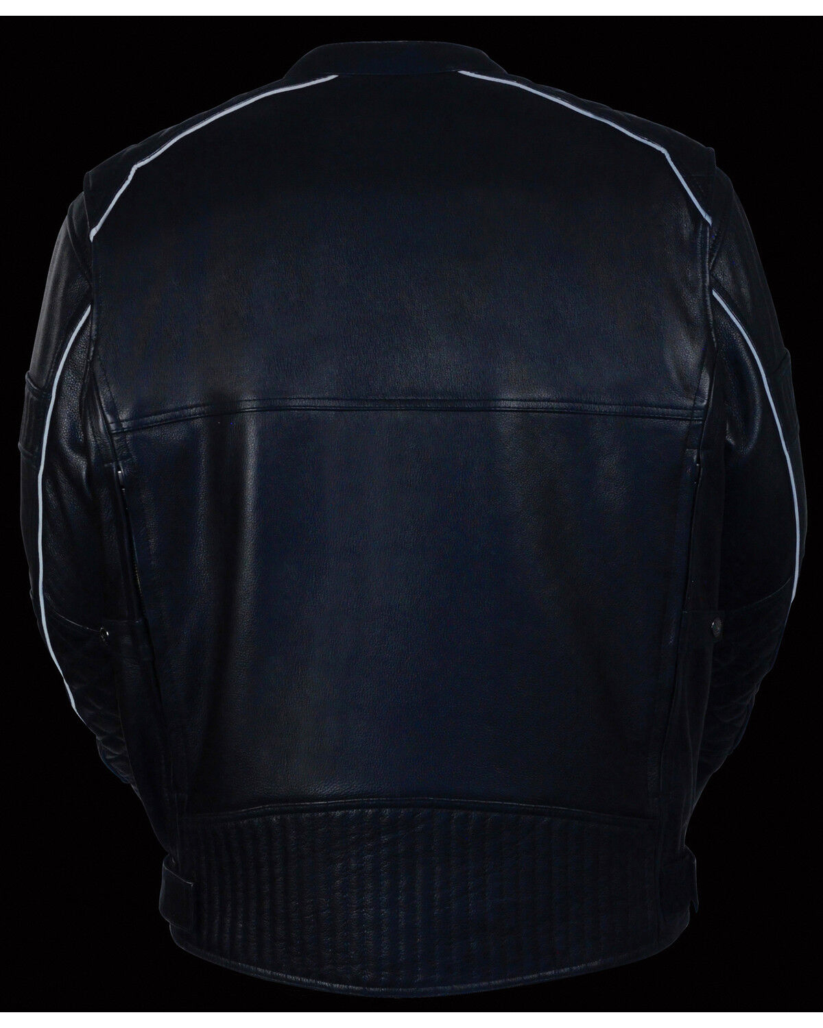 Image #2 - Milwaukee Leather Men's Quilted Pattern Scooter Jacket - Big 3X, Black, hi-res