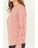Image #3 - Carhartt Women's Loose Fit Heavyweight Long Sleeve Graphic Work T-Shirt, Rose, hi-res