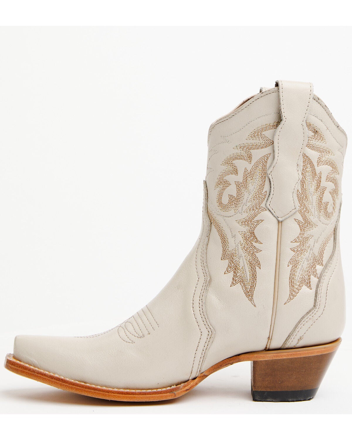 Image #3 - Circle G Women's Triad Ankle Western Boots - Snip Toe, Ivory, hi-res