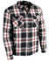 Image #7 - Milwaukee Performance Men's Black/White/Red Aramid Flannel Biker Jacket - 5X, Black/red, hi-res