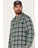 Levi's Men's Classic Worker Plaid Long Sleeve Button-Down Shirt , Dark Green, hi-res