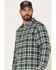 Image #2 - Levi's Men's Classic Worker Plaid Long Sleeve Button-Down Shirt , Dark Green, hi-res