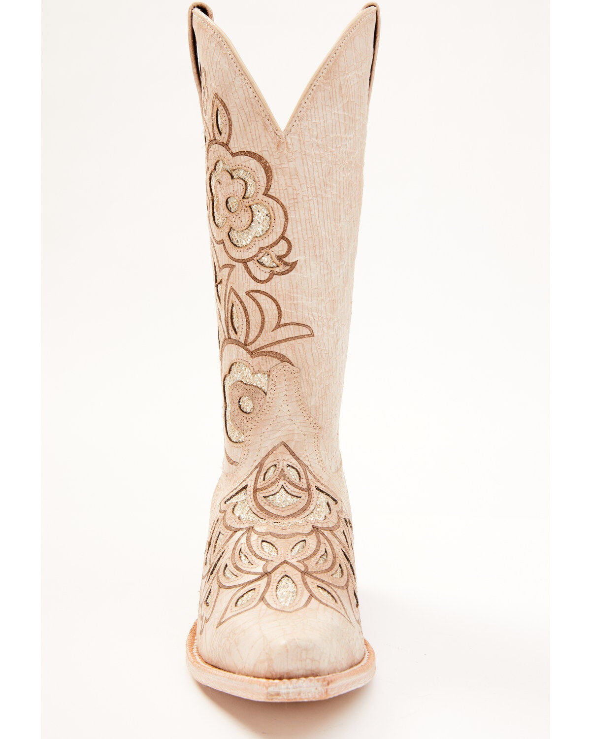 Belle White Western Boots - Snip Toe 