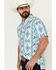 Image #2 - Panhandle Men's Southwestern Print Short Sleeve Performance Polo Shirt, , hi-res