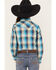 Image #4 - Roper Girls' Plaid Print Long Sleeve Pearl Snap Western Shirt, , hi-res