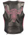 Image #3 - Milwaukee Leather Women's Phoenix Stud Embroidered Snap Front Vest - 3X, Pink/black, hi-res