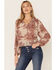 Image #1 - Revel Women's Floral Long Sleeve Peasant Top, , hi-res
