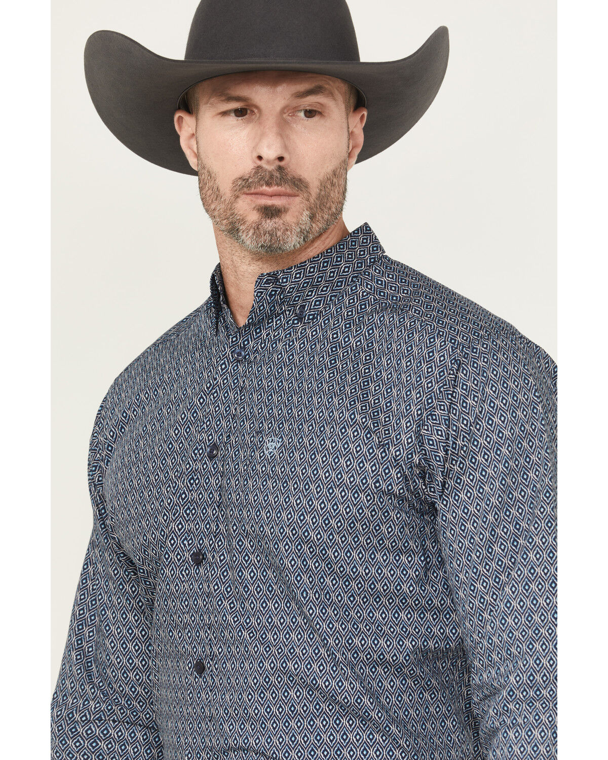 Ariat Men's Colson Geo Print Long Sleeve Button-Down Western Shirt