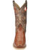 Image #4 - Smoky Mountain Men's Santa Fe Ostrich Print Performance Boots - Square Toe, Cognac, hi-res