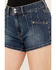 Rock & Roll Denim Women's Medium Wash Mid Rise Extra Stretch Seam Shorts, Medium Wash, hi-res