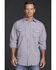 Image #1 - Cowboy Up Men's Plaid Snap Long Sleeve Western Shirt, Blue, hi-res