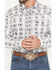 Image #3 - Cowboy Hardware Men's Medallion Print Long Sleeve Snap Stretch Western Shirt, White, hi-res