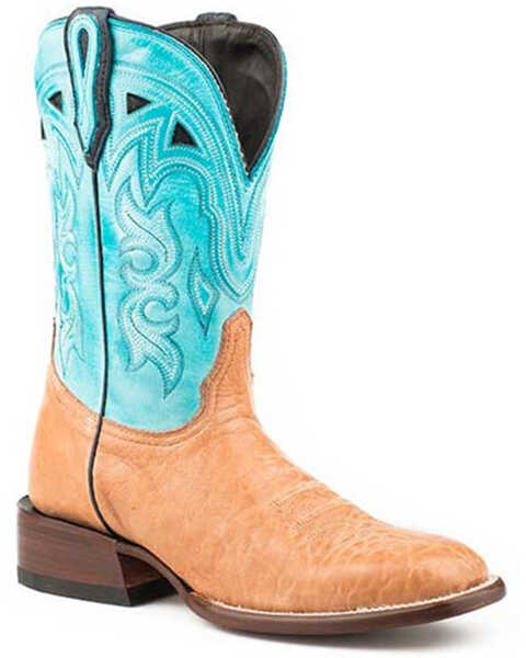 Stetson Women's Florence Western Boots - Square Toe , Brown, hi-res
