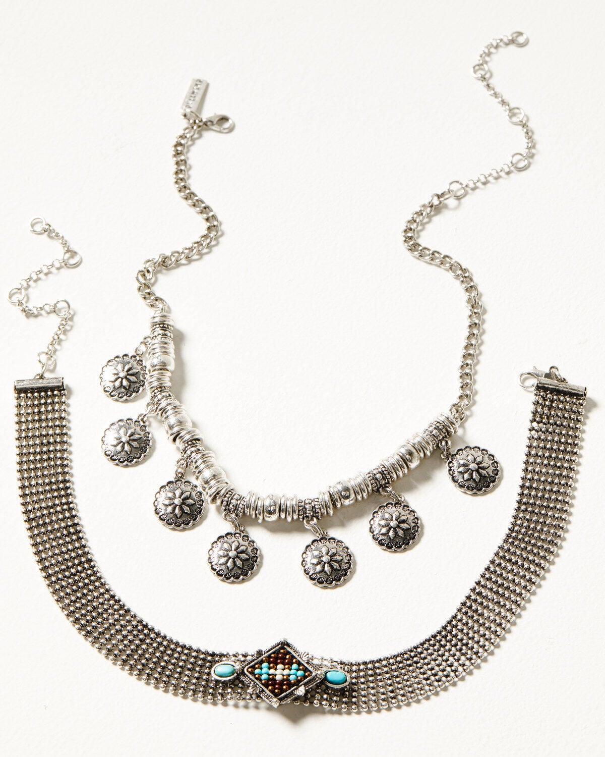Idyllwind Women's Lantana Choker Necklace Set, Silver, hi-res
