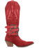 Image #2 - Dingo Women's Buck Wild Suede Tall Western Boots - Round Toe, Red, hi-res